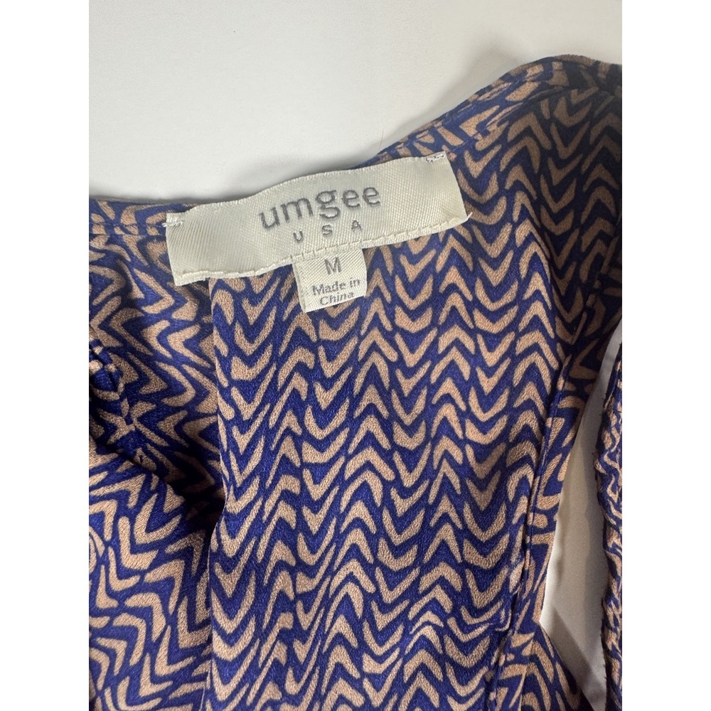 Umgee Tank Top Womens Medium Sleeveless Chevron Print Flowy Lightweight Blouse - Picture 5 of 7